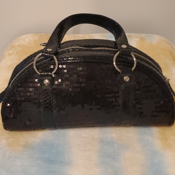 💥VINTAGE BEBE Black Sequin Bag! - Picture 3 of 5
